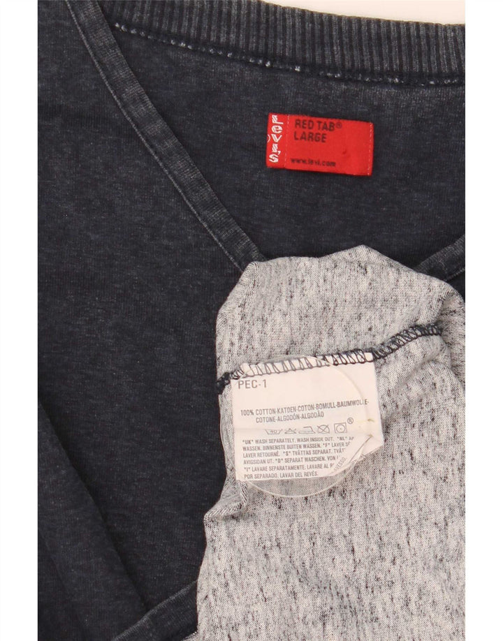 Levi's Haut à Manches Longues Homme Bleu Marine Large Coton