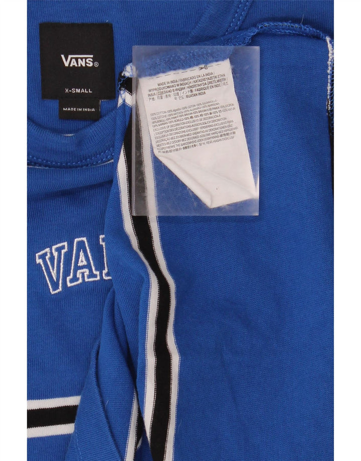 VANS T-Shirt Homme Top XS Bleu Rayé Coton