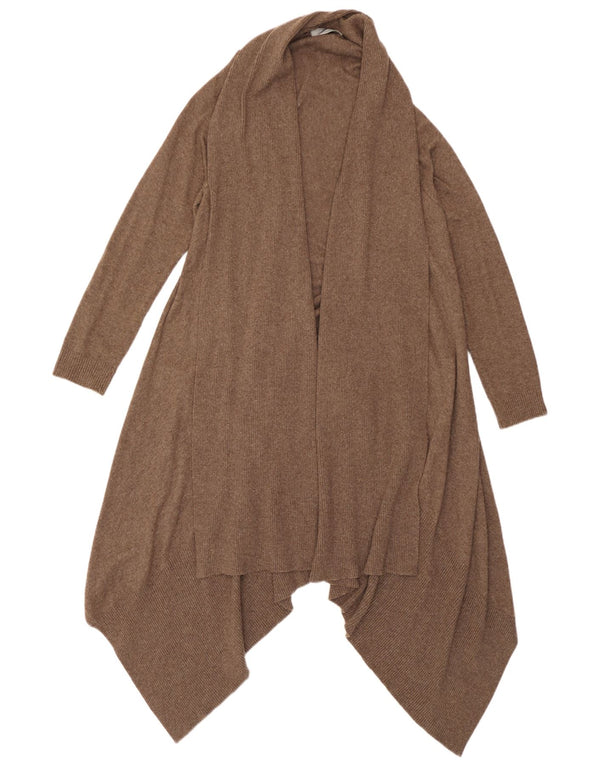 Marks & Spencer Pull cardigan asymétrique pour femme UK 12/14 Marron moyen