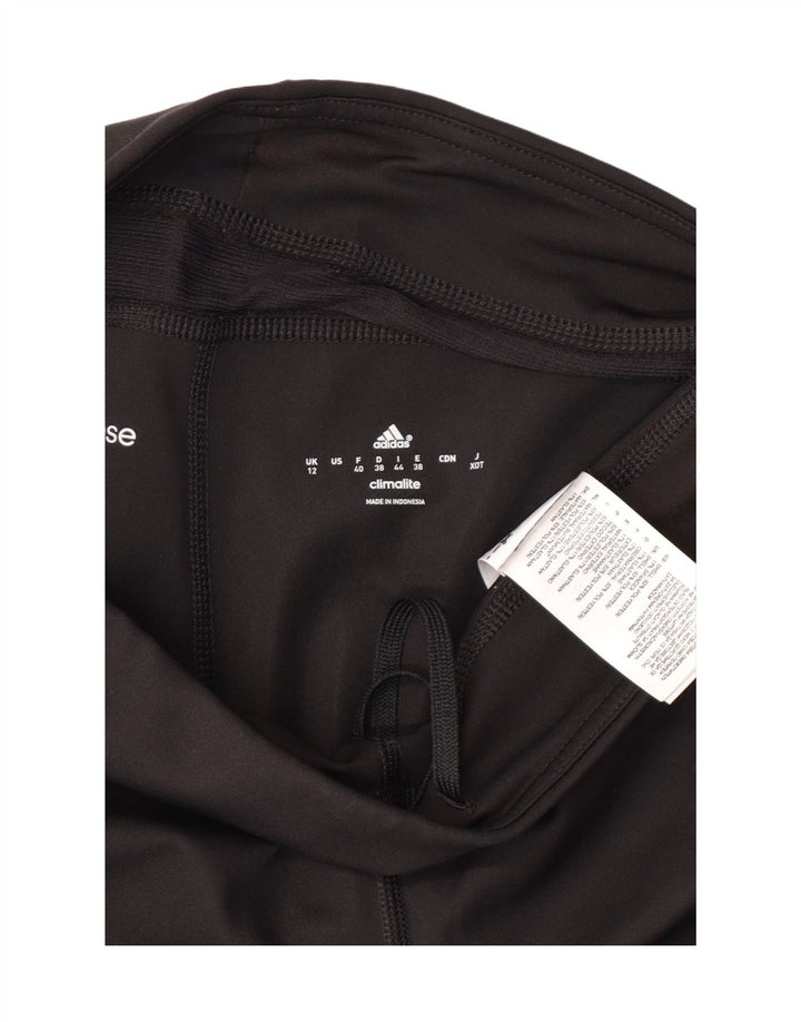ADIDAS Femmes Climalite Capri Leggings UK 12 Moyen Noir Polyester