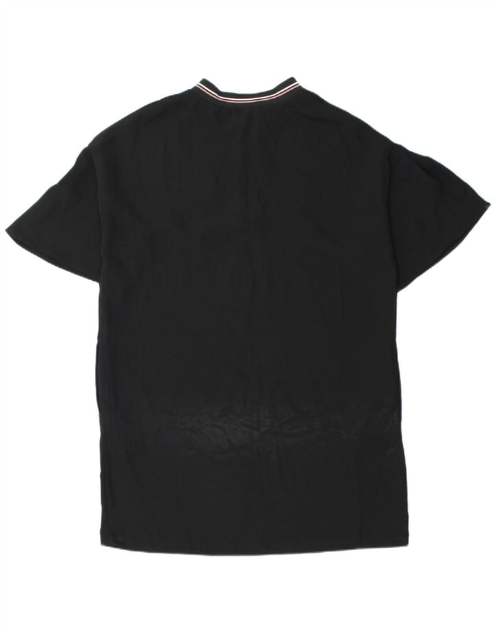 Zara Robe droite à col zippé pour femme UK 14 Polyester noir moyen