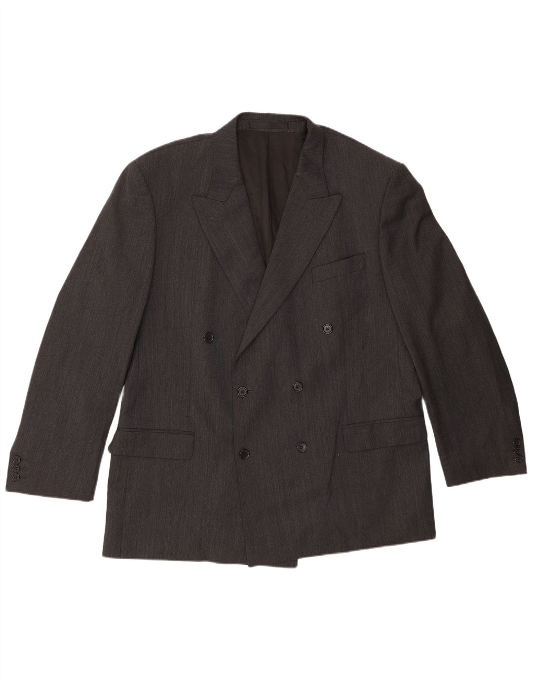 Marks & Spencer Veste blazer croisée pour homme UK 46 3XL Gris Polyester