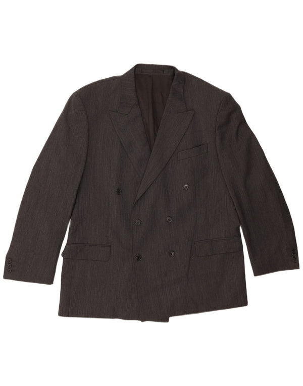 Marks & Spencer Veste blazer croisée pour homme UK 46 3XL Gris Polyester