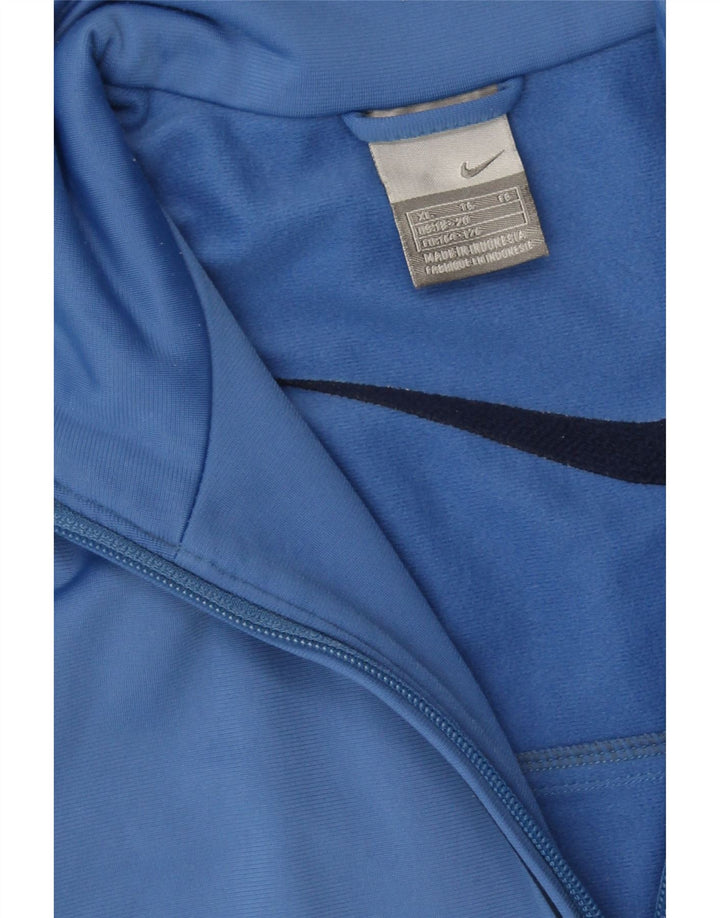 NIKE Boys Tracksuit Top Jacket 13-14 Years XL Blue Polyester Vintage Nike and Second-Hand Nike from Messina Hembry 