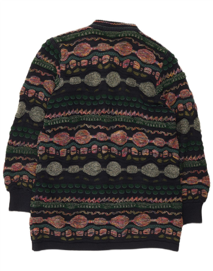 Oskar Haug Cardigan pour femme UK 14 Medium Multicolore Géométrique