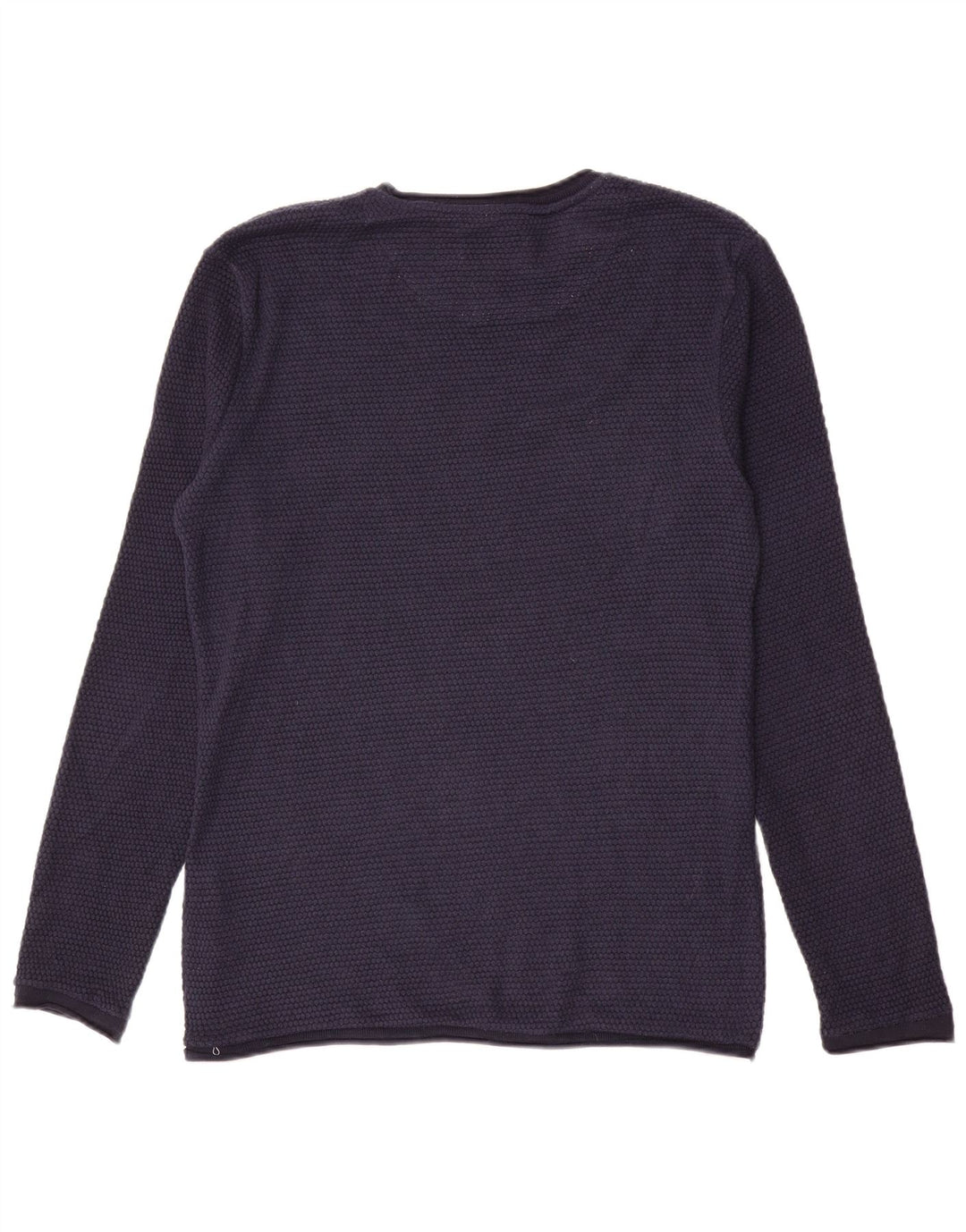 Zara Pull ras du cou pour homme en polyester bleu marine Taille L
