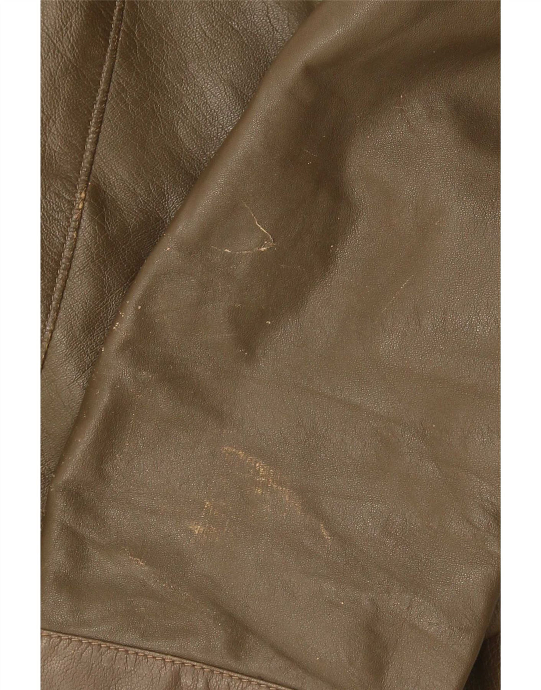 veste en cuir homme vintage UK 38 Cuir kaki moyen