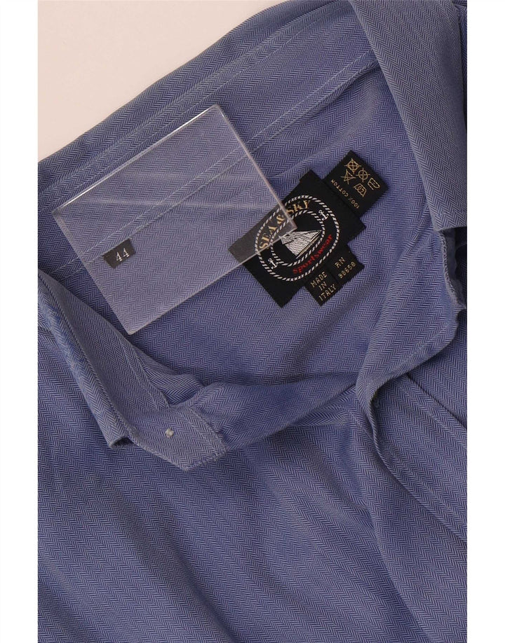 Chemise homme Sea & Sky taille 44 XL coton à chevrons bleu
