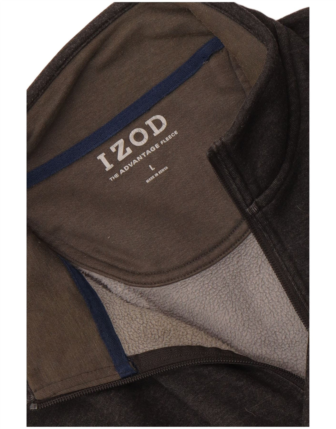 Izod Sweat-shirt à col zippé pour homme, grand gris