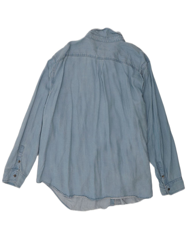 Chaps Chemise en jean pour femme UK 20 2XL Bleu Lyocell
