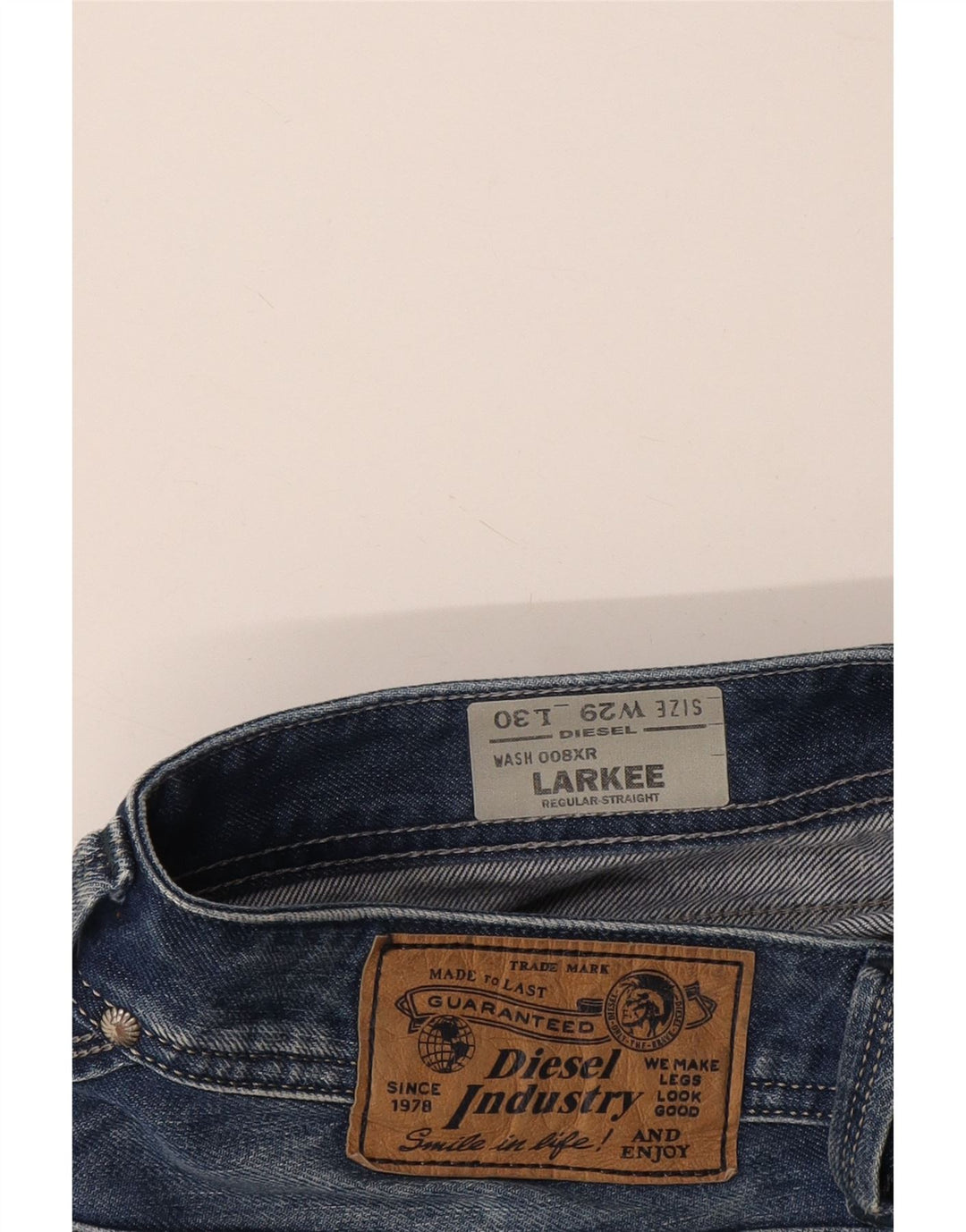 DIESEL Jean droit Larkee coupe régulière pour homme W29 L30 bleu coton