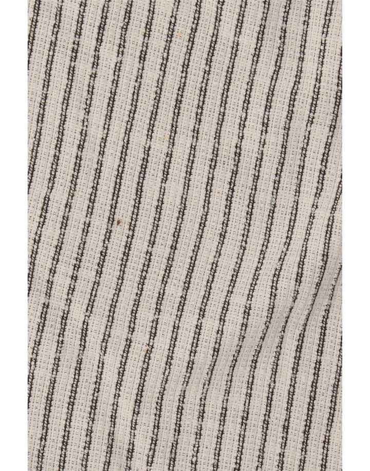 Polo Homme Oncle Sam Coton à Rayures Blanc Moyen