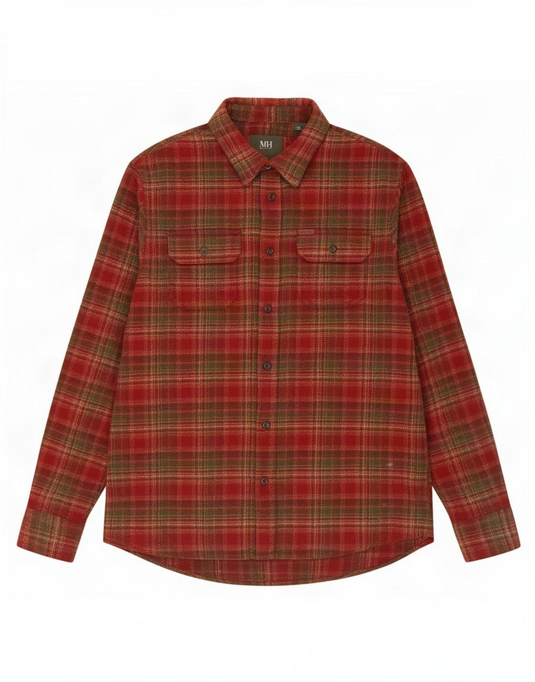 Orvis Chemise en flanelle pour homme Grand coton à carreaux rouge