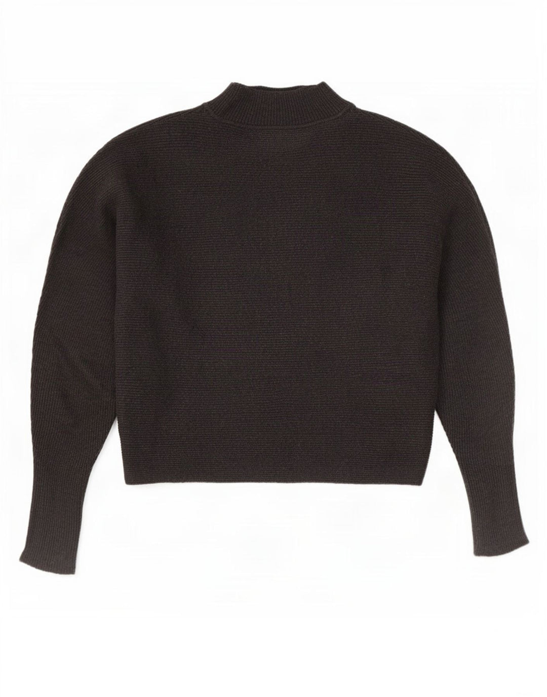 Zara Pull court surdimensionné à col roulé pour femme UK 10 Petit Gris