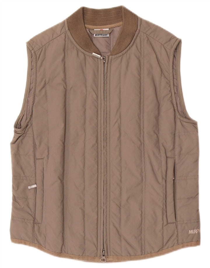 Murphy & Nye Gilet rembourré pour femme UK 10 Small Marron Polyamide