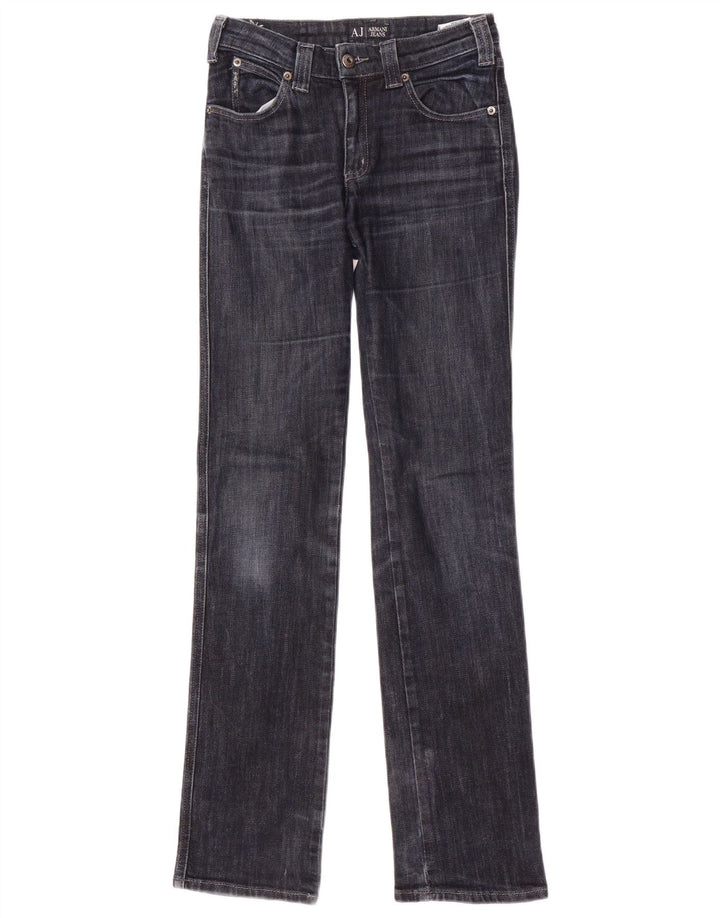 Armani Femme Jean Droit W26 L32 Bleu Marine Coton