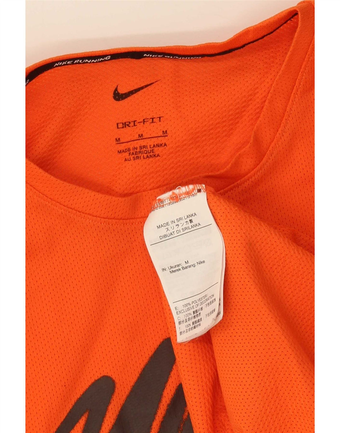Nike Hommes Dri Fit Graphic T-Shirt Haut Orange Moyen Polyester