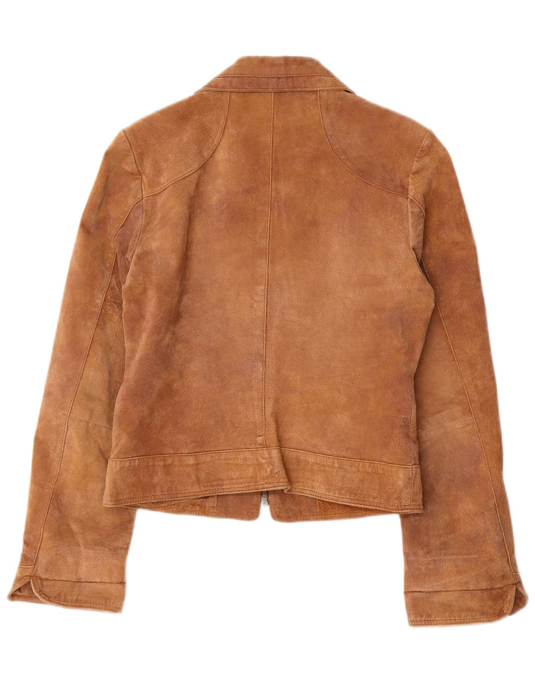 ENJOY Veste en daim pour femme UK 10 Petit cuir marron