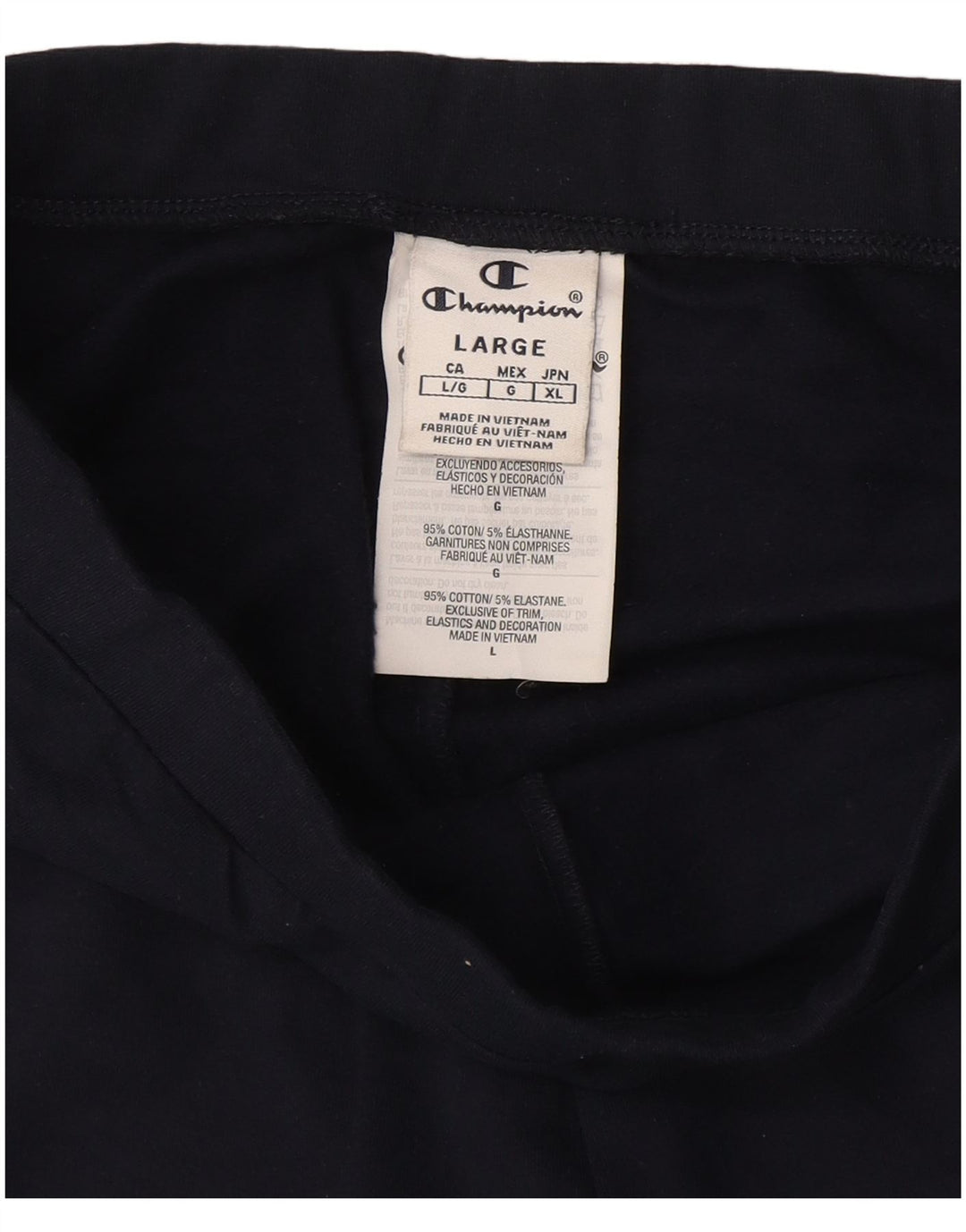 CHAMPION Leggings Femme UK 14 Large Bleu Marine Coton