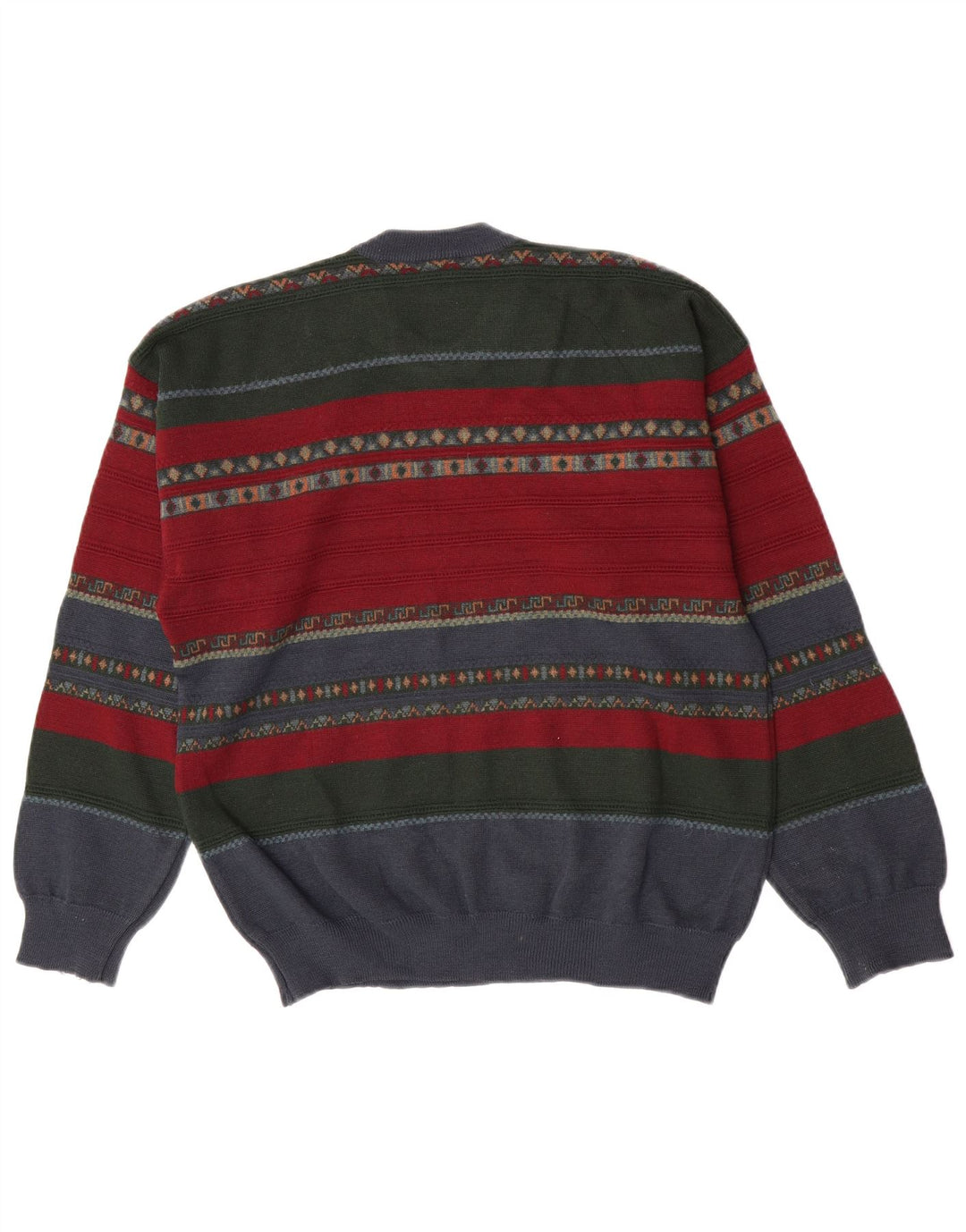 Navigare Pull col rond pour homme en acrylique rayé multicolore moyen