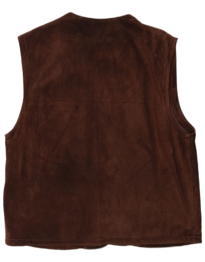 Douglas Gilet en daim pour homme IT 56 3XL Cuir marron