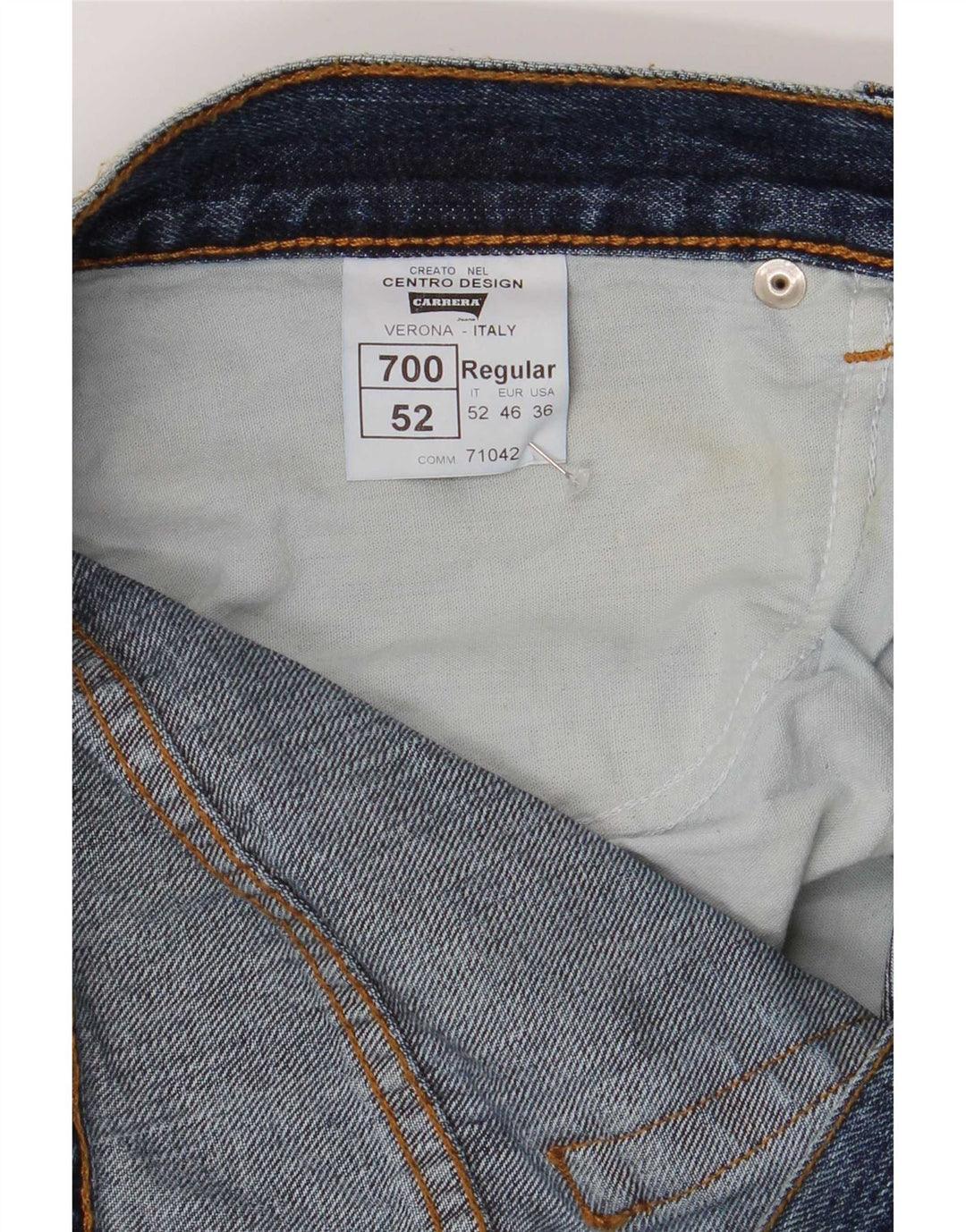Carrera Jean Droit 700 Regular W36 L34 Homme Bleu Coton