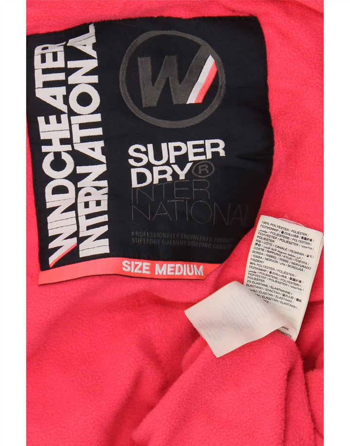 SUPERDRY Veste coupe-vent graphique pour femme UK 14 Bleu marine moyen