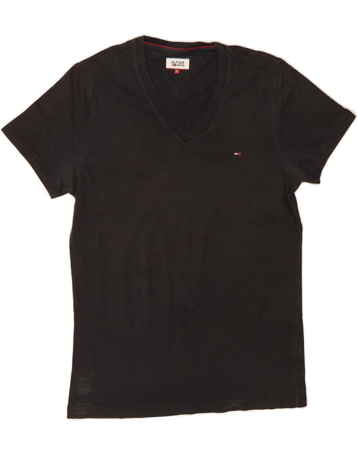 TOMMY HILFIGER Mens T-Shirt Top Medium Black Vintage Tommy Hilfiger and Second-Hand Tommy Hilfiger from Messina Hembry 