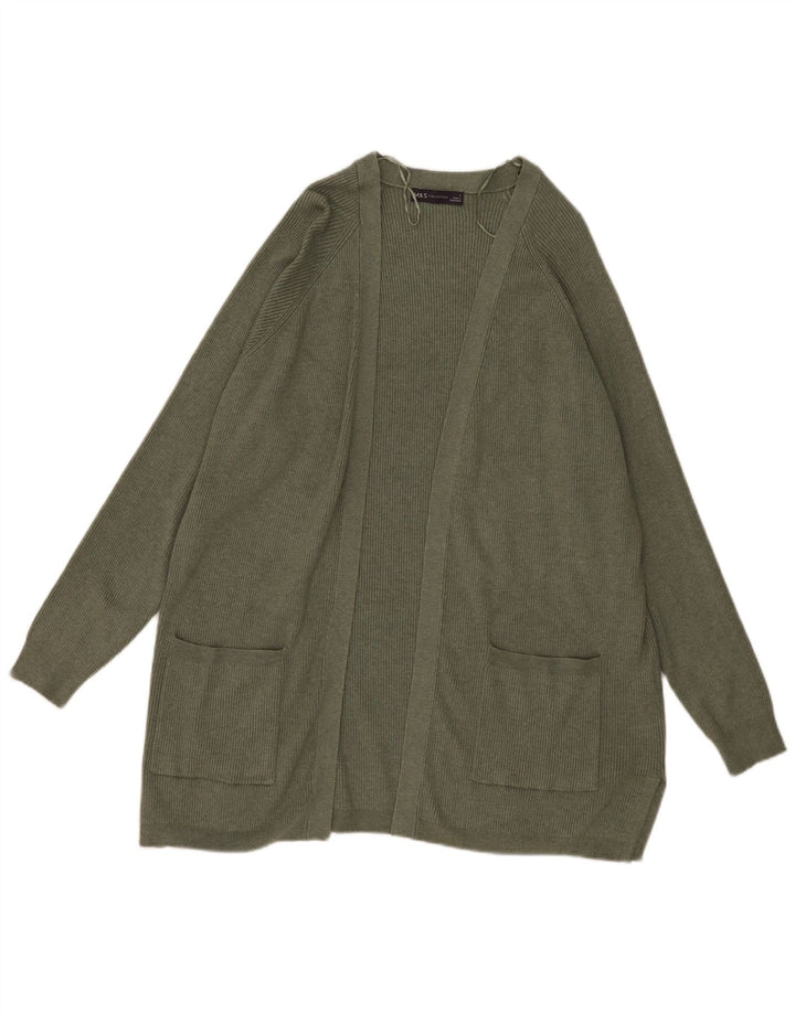 Marks & Spencer Pull cardigan ouvert surdimensionné pour femme UK 16 Large Kaki
