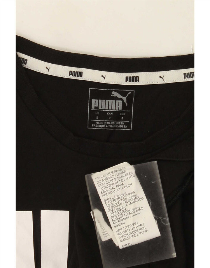 Puma T-shirt graphique pour homme, petit, noir, coton