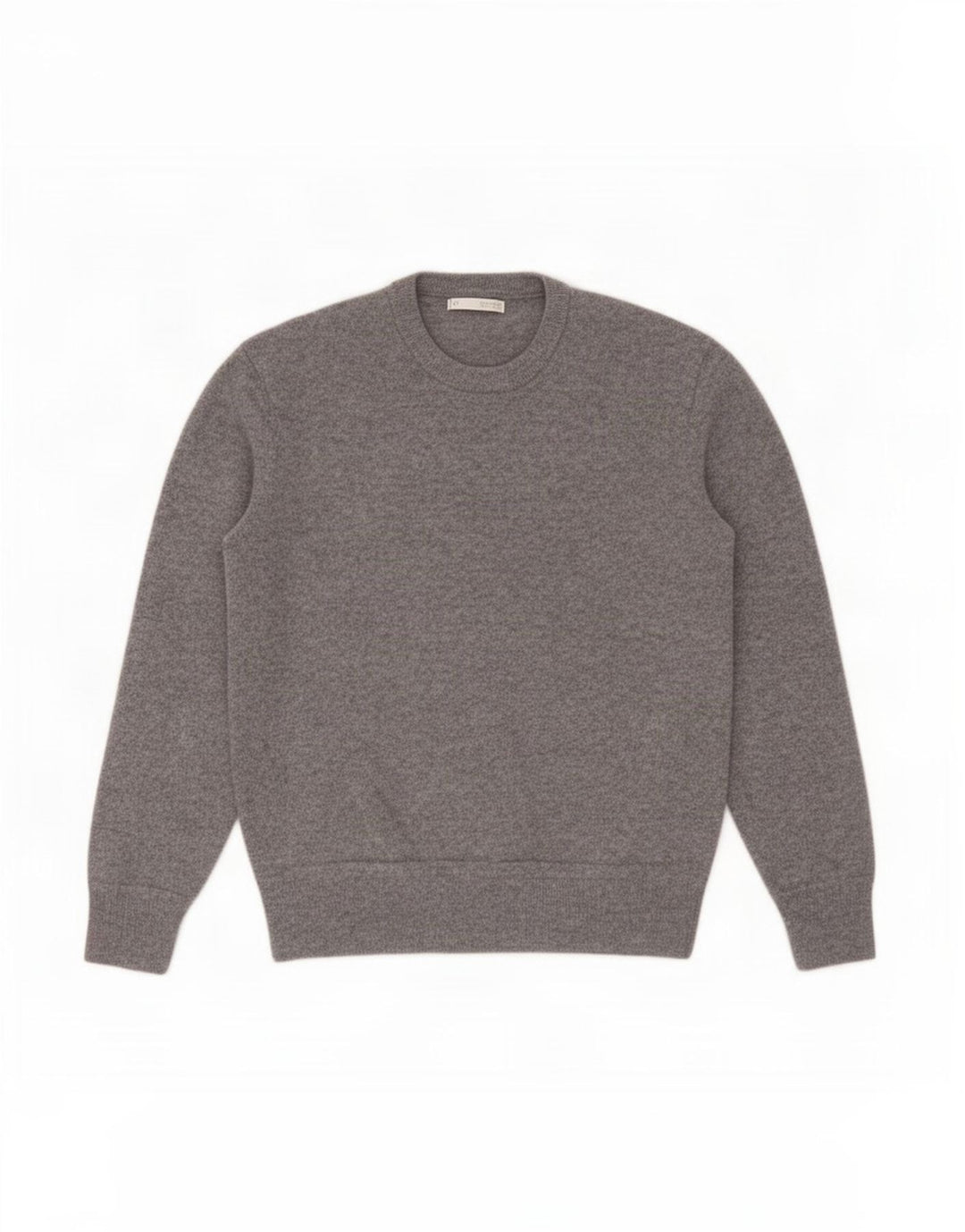 Zara Pull à col rond en laine gris moyen pour homme