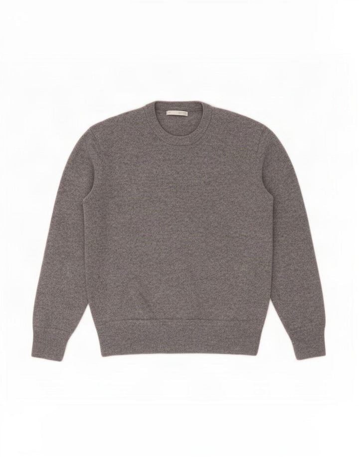 Zara Pull à col rond en laine gris moyen pour homme