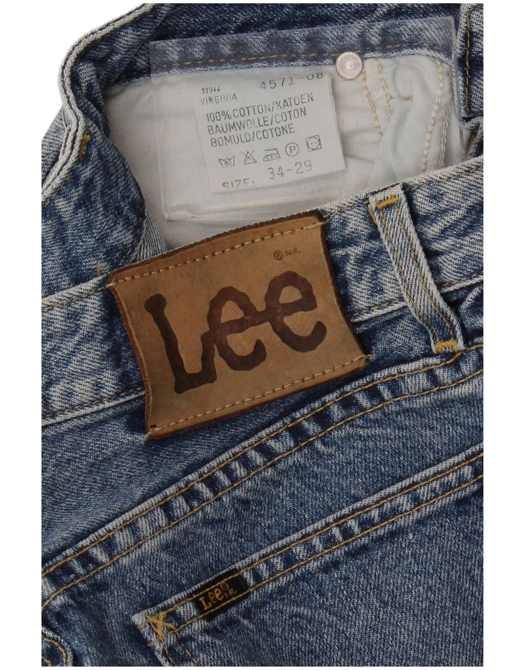 LEE Jean fuselé taille haute femme W34 L29 bleu coton