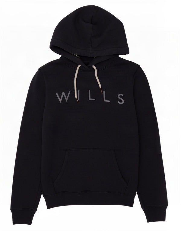 Jack Wills Pull à capuche graphique pour femme UK 8 Small Bleu marine en coton