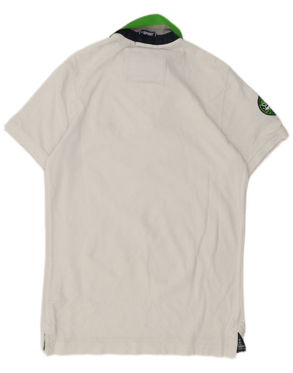 Superdry Polo Homme XL Blanc Coton