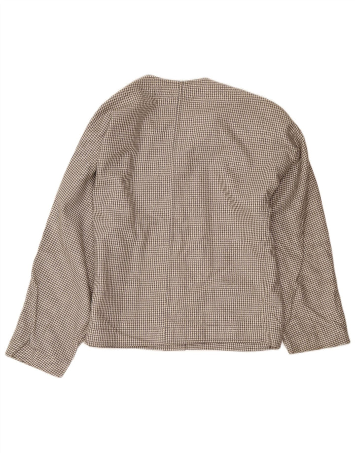 Gian Marco Venturi Veste Bomber Femme UK 12 Pied-de-Poule Gris Moyen