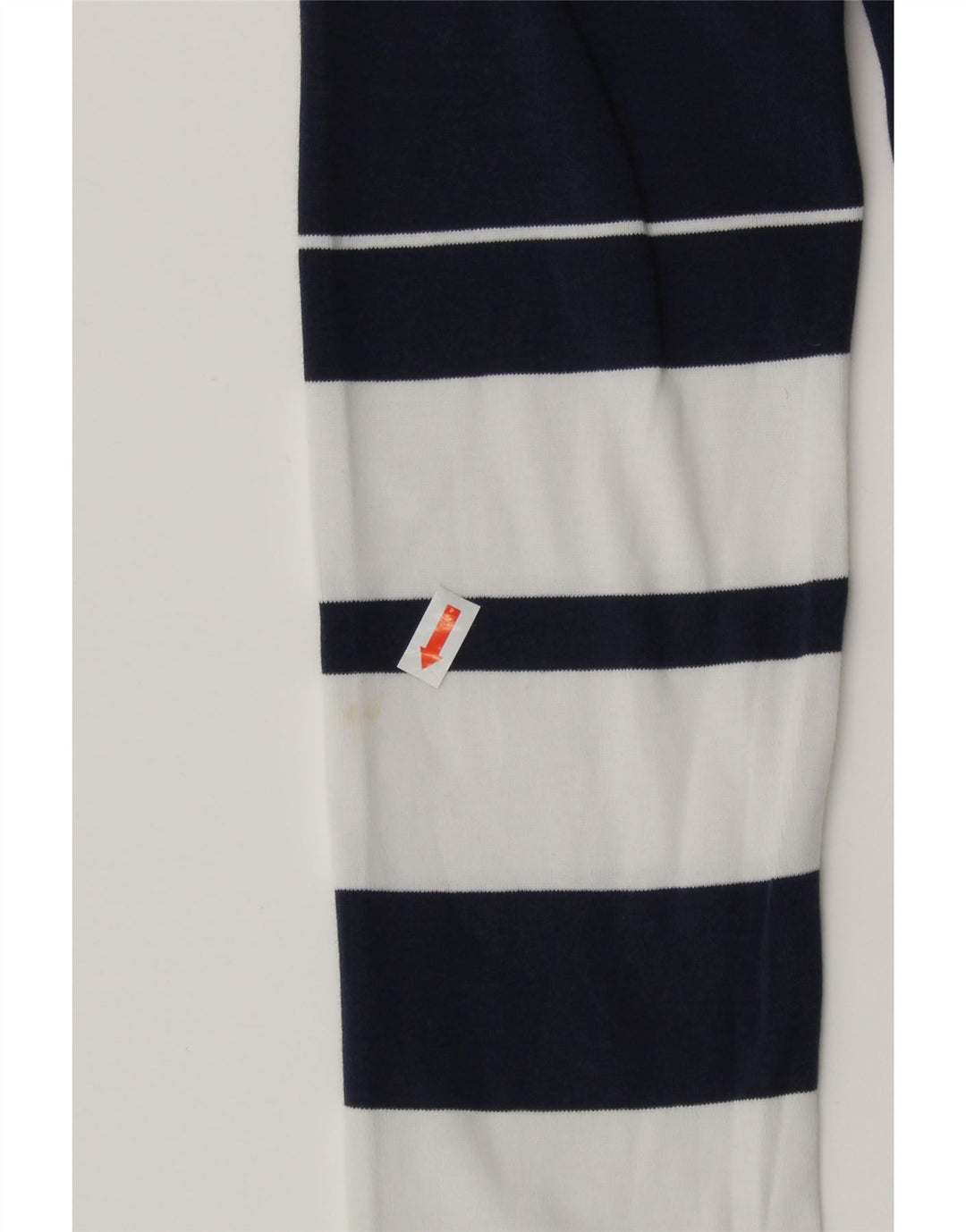 TOMMY HILFIGER Womens Top Long Sleeve UK 12 Medium Navy Blue Striped