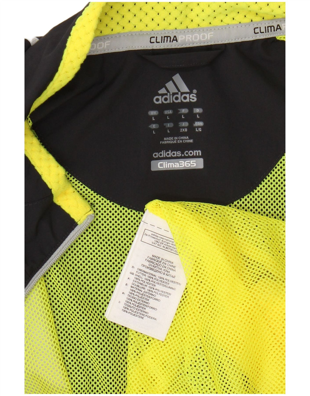 ADIDAS Veste de pluie Clima 365 pour homme UK 40 Large Bleu marine Polyester