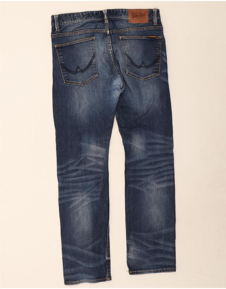 Superdry Jean droit W32 L30 bleu coton homme