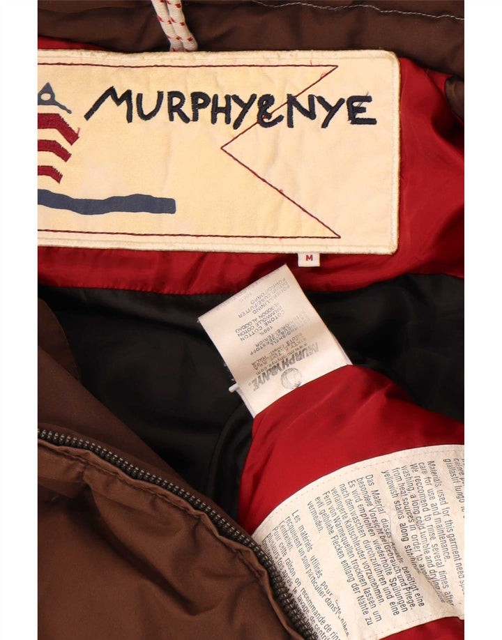 Murphy & Nye Veste matelassée à capuche pour femme UK 14 en coton marron moyen