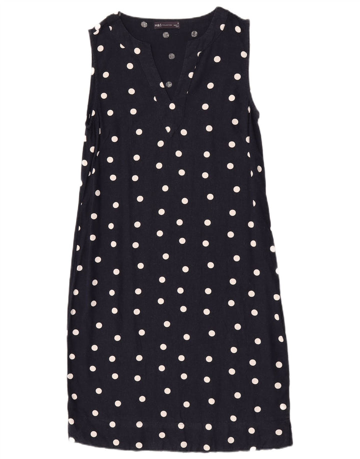 Marks & Spencer Robe droite pour femme UK 8 Petit pois bleu marine