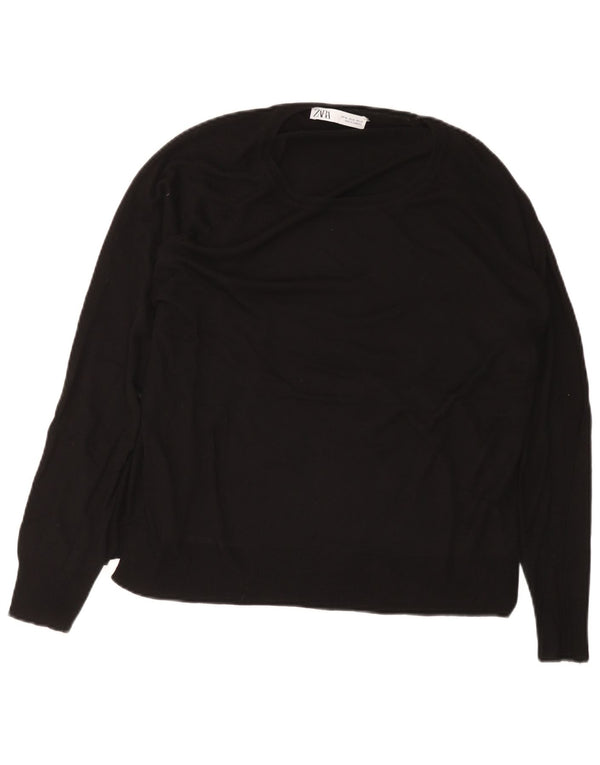 Zara Pull col bateau pour femme UK 18 XL Noir