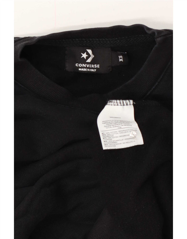 Converse Sweat-shirt surdimensionné pour femme UK 6 XS Noir Coton