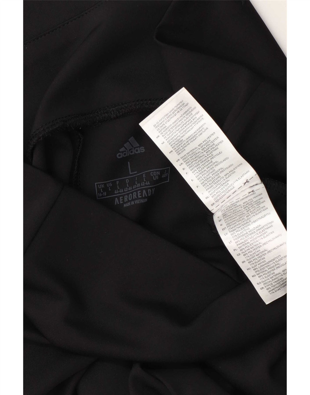 Adidas Leggings Aeroready pour femme UK 16/18 Large Noir Polyester