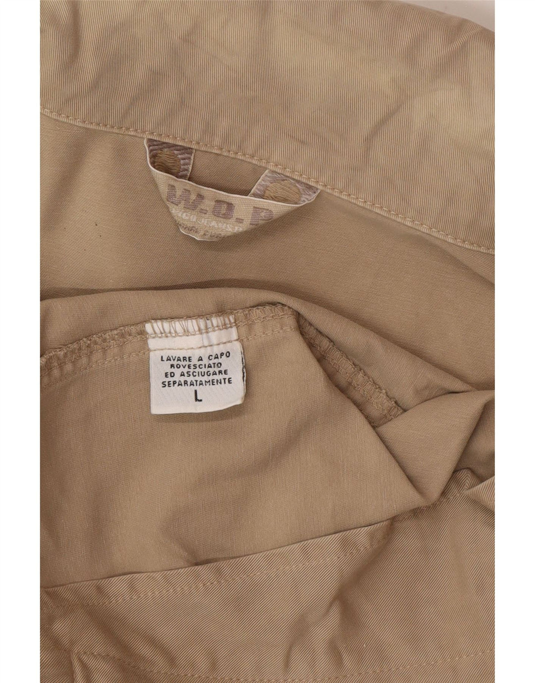 vintage Mens Bomber Jacket UK 40 Grand Coton Beige