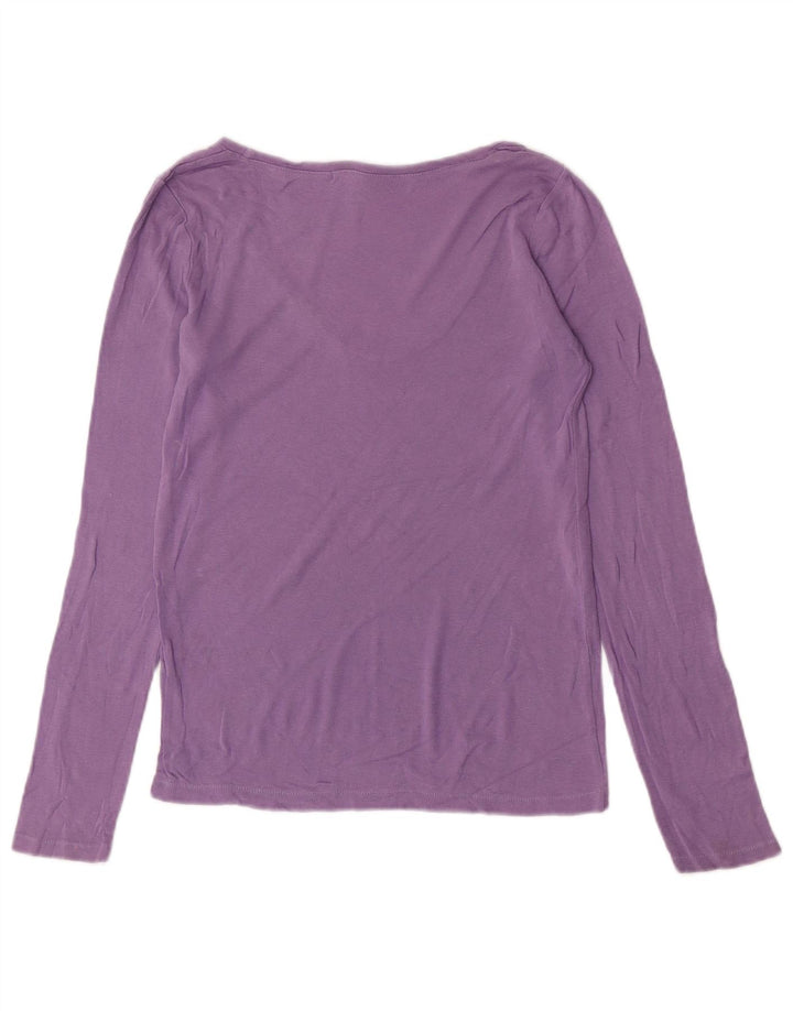 Jigsaw Haut à manches longues pour femmes UK 10 Small Violet