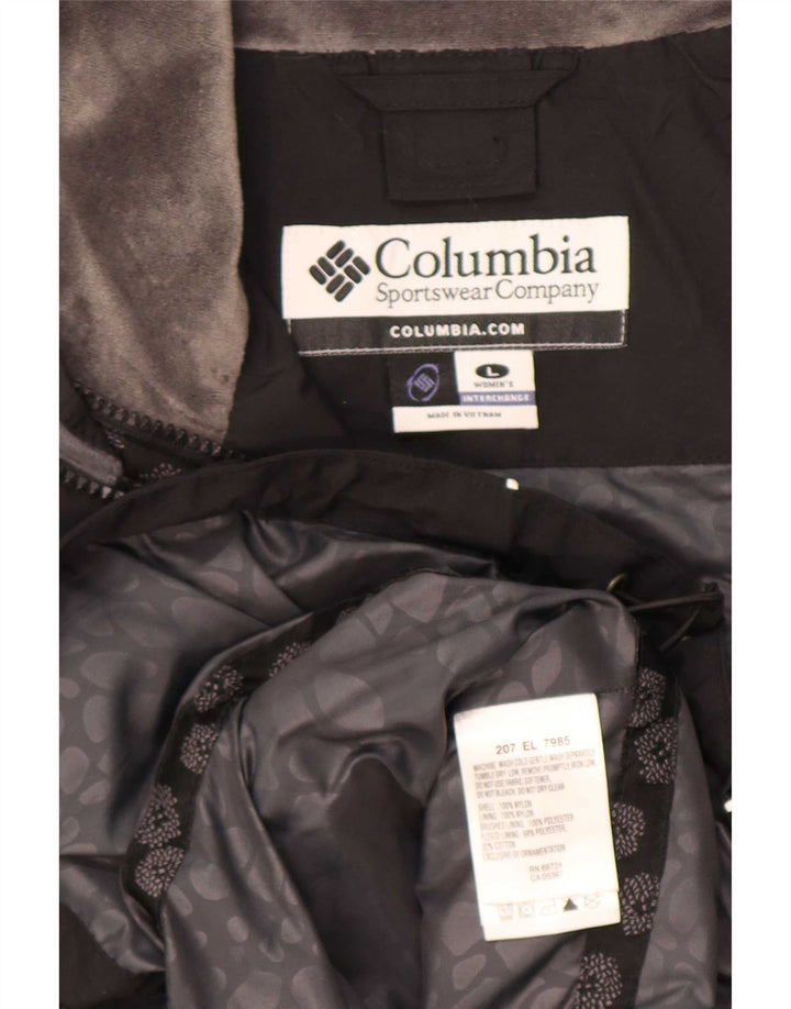 Columbia Veste de Pluie Femme UK 16 Large Noir Nylon