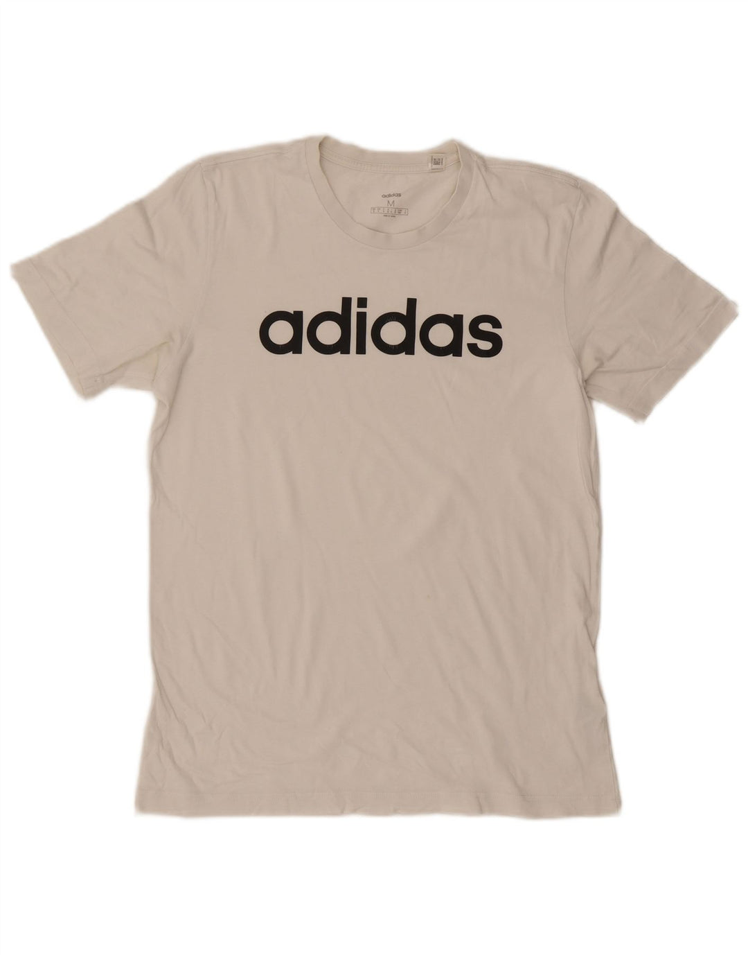 Adidas T-shirt graphique pour homme en coton blanc moyen
