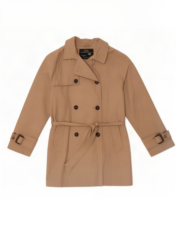 Zara Trench Double Boutonnage Fille 11-12 ans Beige Coton