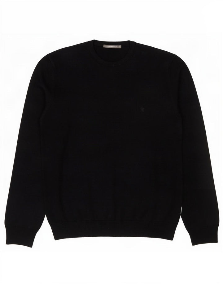 French Connection Pull Col Ras du Cou Homme Bleu Marine Moyen Acrylique